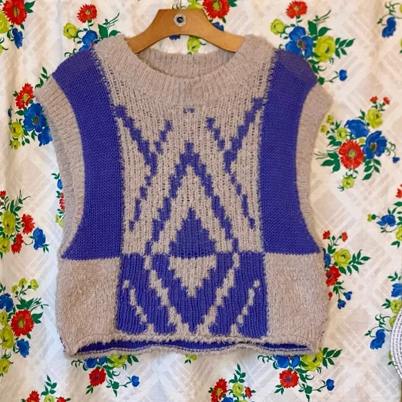 Free People Diamonds for Days Vest in Blue Moon Combo NWOT - Picture 10 of 16